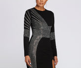 Robe de soirée à fente haute Julie Heat Stone